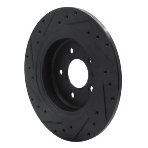 Buick Envision Brake Rotor (1) - Rear Right - R1 Concepts - Drilled & Slotted - Black - `16-`18